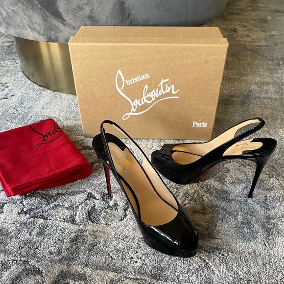 *NEW* LOUBOUTIN / PRIVATE NUMBER 120 / BLACK 39.5 - Picture 5 of 6